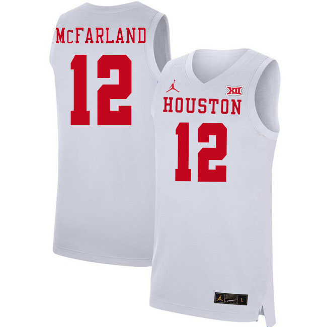 Jacob McFarland College Jersey,Houston Cougars #12 Jacob McFarland Basketball Jersey Youth-White